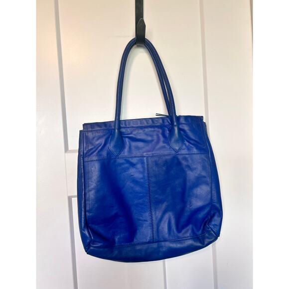 Velez Artisan Women's Leather Shoulder Tote Bag Travel Casual Everyday Blue - Picture 4 of 15